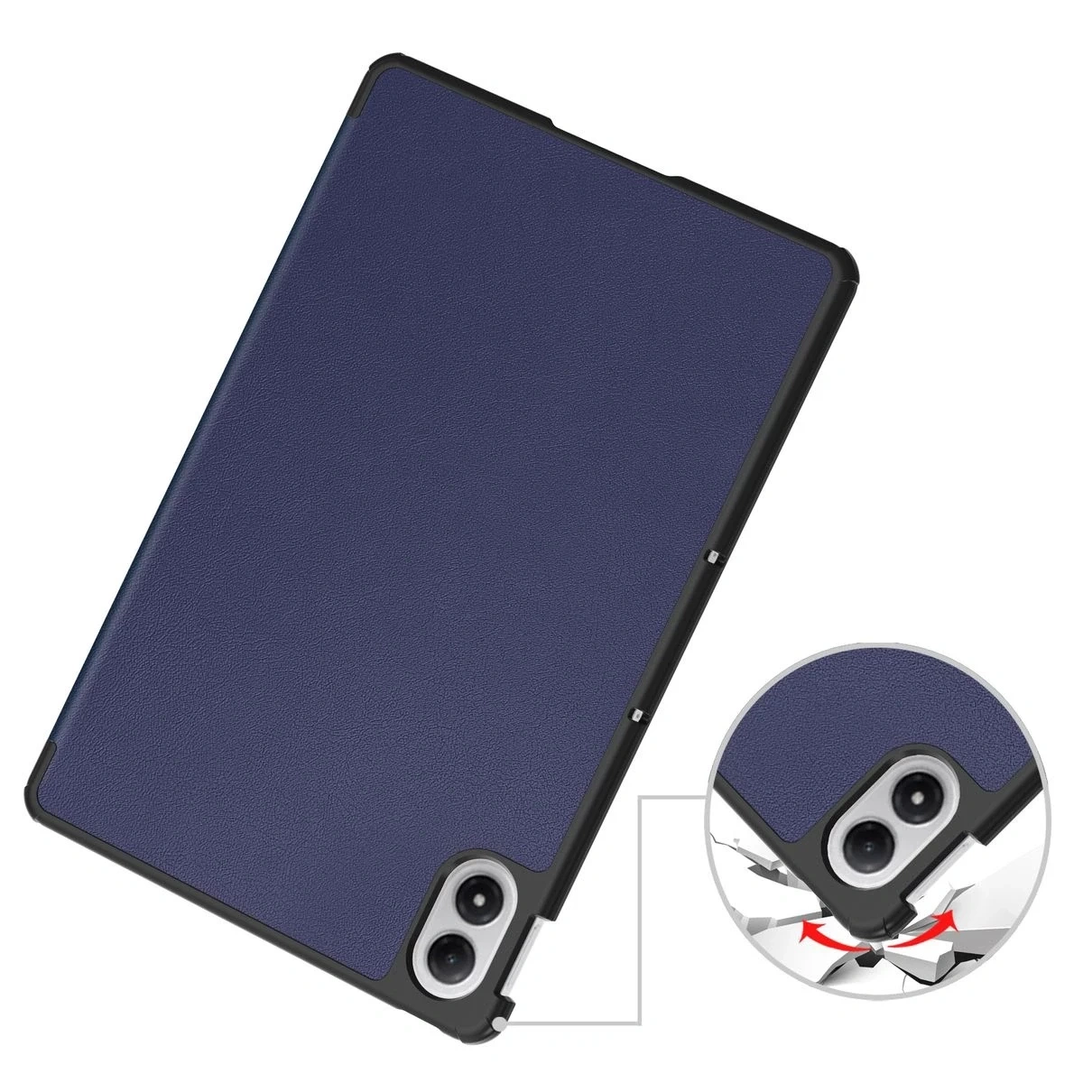 Knížkové pouzdro Bizon Case Tab Croc do Xiaomi Redmi Pad 2 Pro barva tmavě modrá