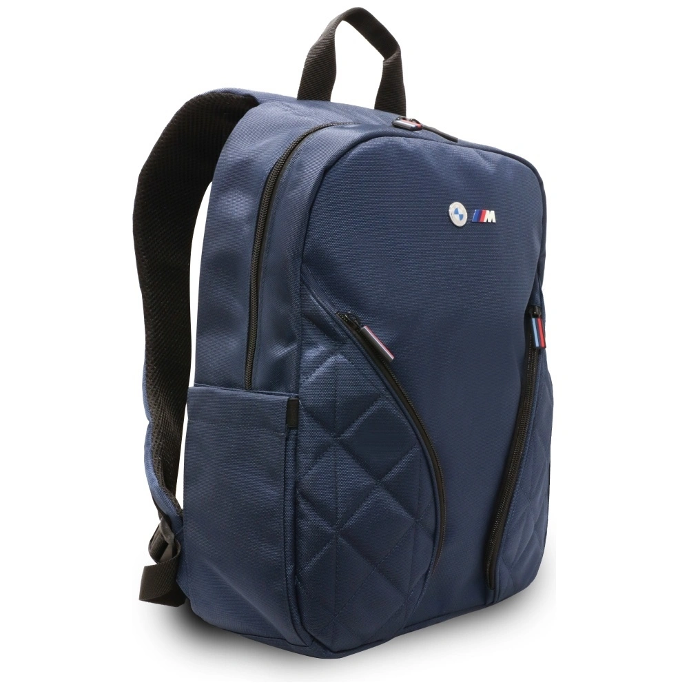 Kryt BMW Backpack Nylon Pockets & Metal Logo 16" navy blue
