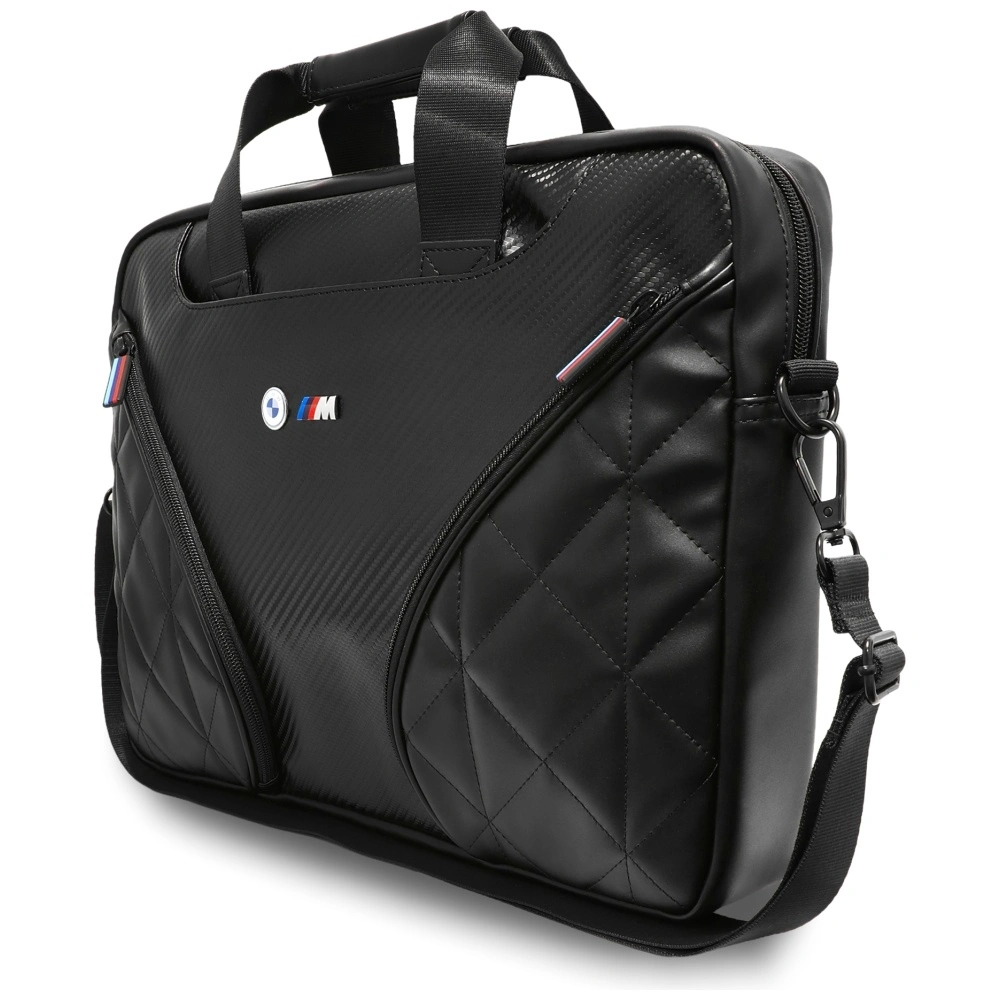 Kryt BMW Carbon Pockets&Metal Logo Bag 16" black