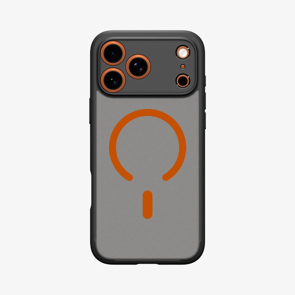 Kryt Spigen Ultra Hybrid Mag MagSafe Apple iPhone 17 Pro Frost Black/orange