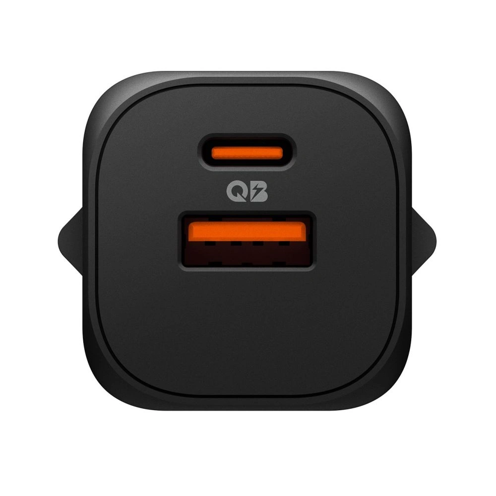 Síťová nabíječka Spigen Essential EE352EU USB-A, USB-C Network Charger 35W Black