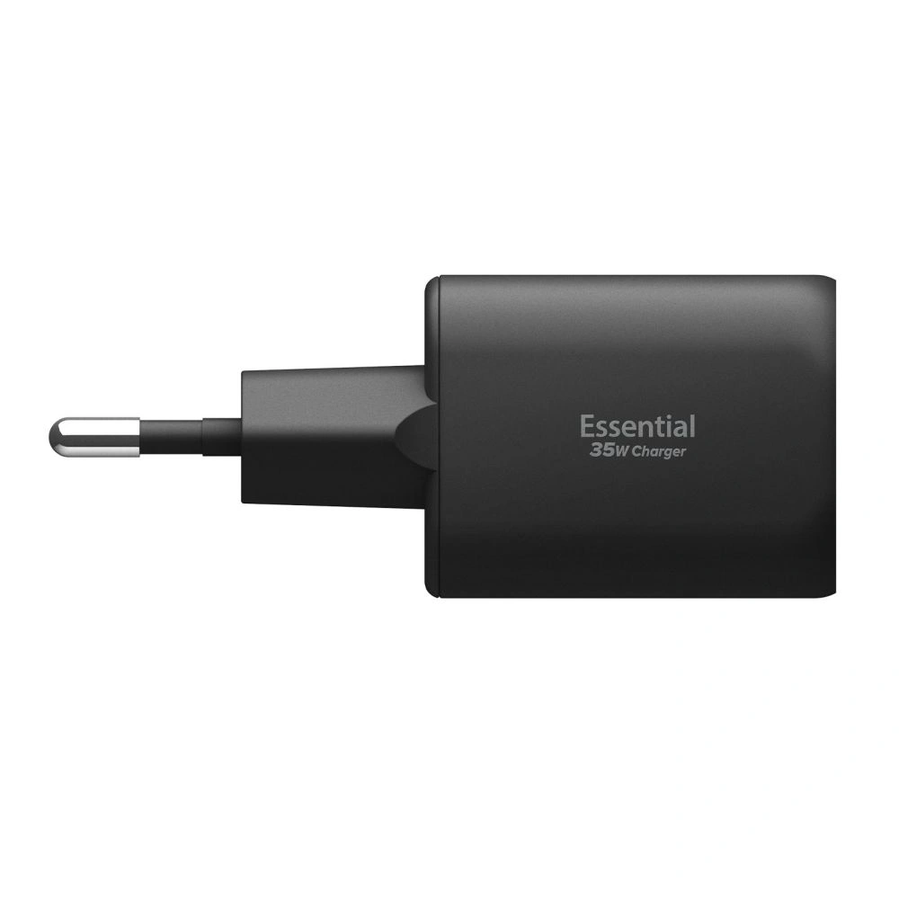 Síťová nabíječka Spigen Essential EE352EU USB-A, USB-C Network Charger 35W Black