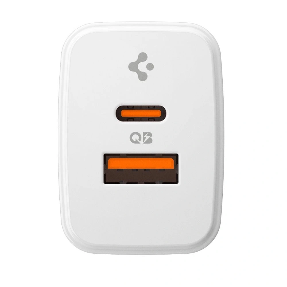 Síťová nabíječka Spigen Essential EE202EU USB-A, USB-C Network Charger 20W White