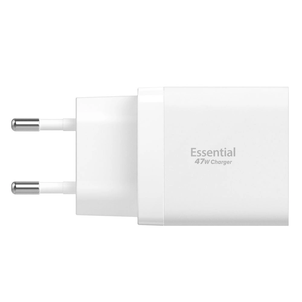 Síťová nabíječka Spigen Essential EE472EU 2xUSB-C Network Charger 47W White