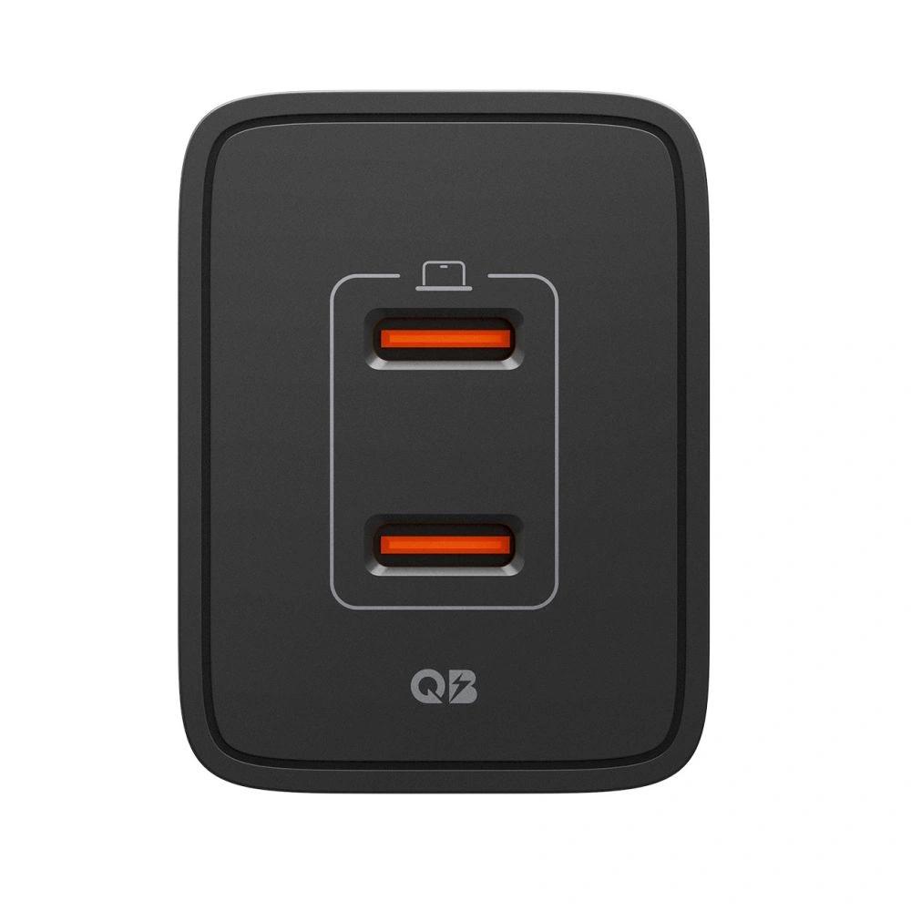 Síťová nabíječka Spigen Essential EE472EU 2xUSB-C Network Charger 47W Black