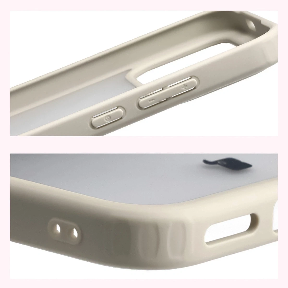 Kryt Bizon Case Angelo Xiaomi POCO F8 Pro semi-transparent with a beige frame