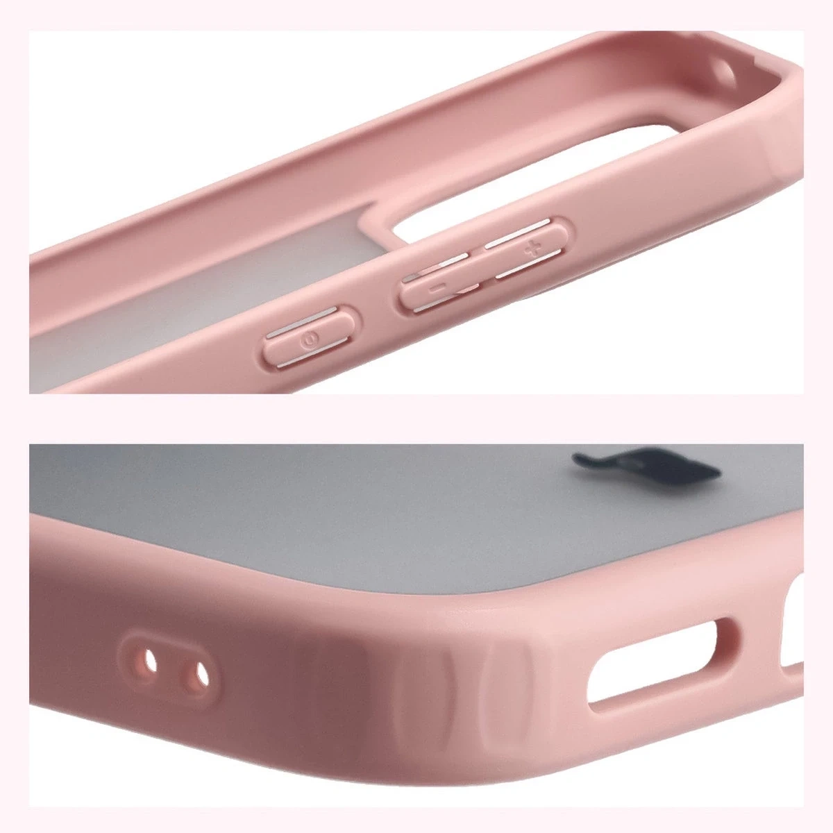 Kryt Bizon Case Angelo Xiaomi POCO F8 Pro semi-transparent with a light pink frame