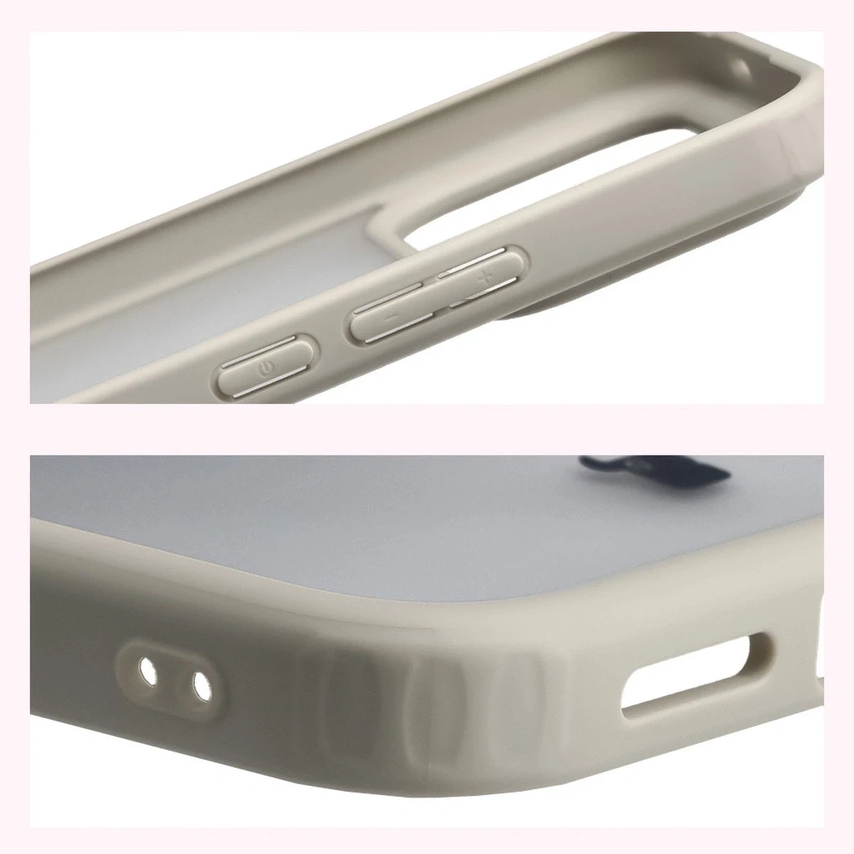 Kryt Bizon Case Angelo Xiaomi POCO F8 Ultra semi-transparent with a beige frame