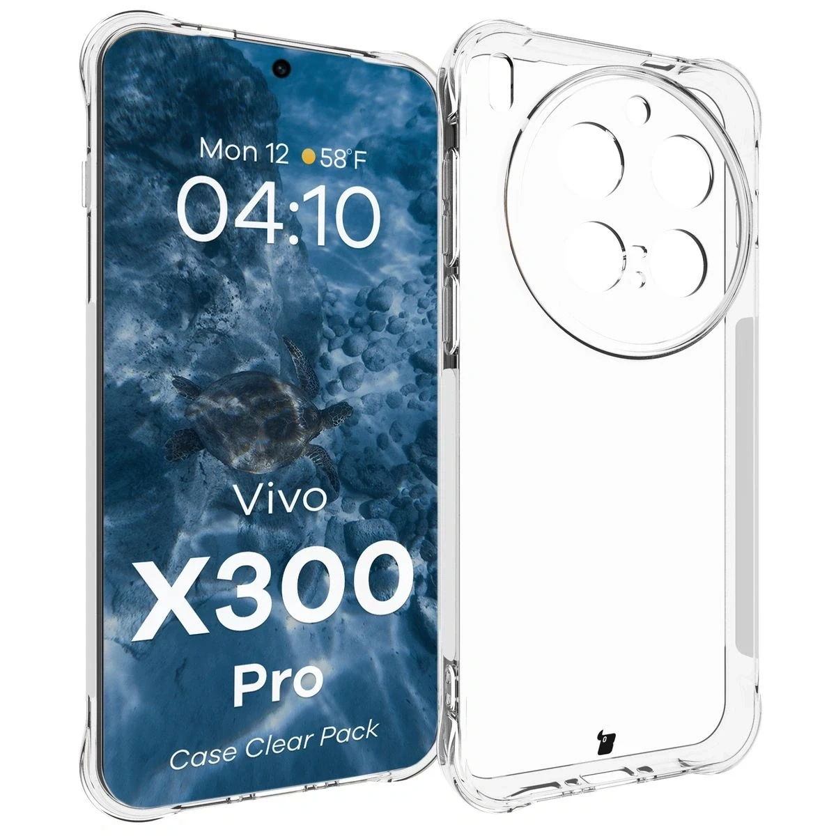 Kryt Bizon Case Clear Pack case + 2x screen film Bizon Case Clear Pack Vivo X300 Pro