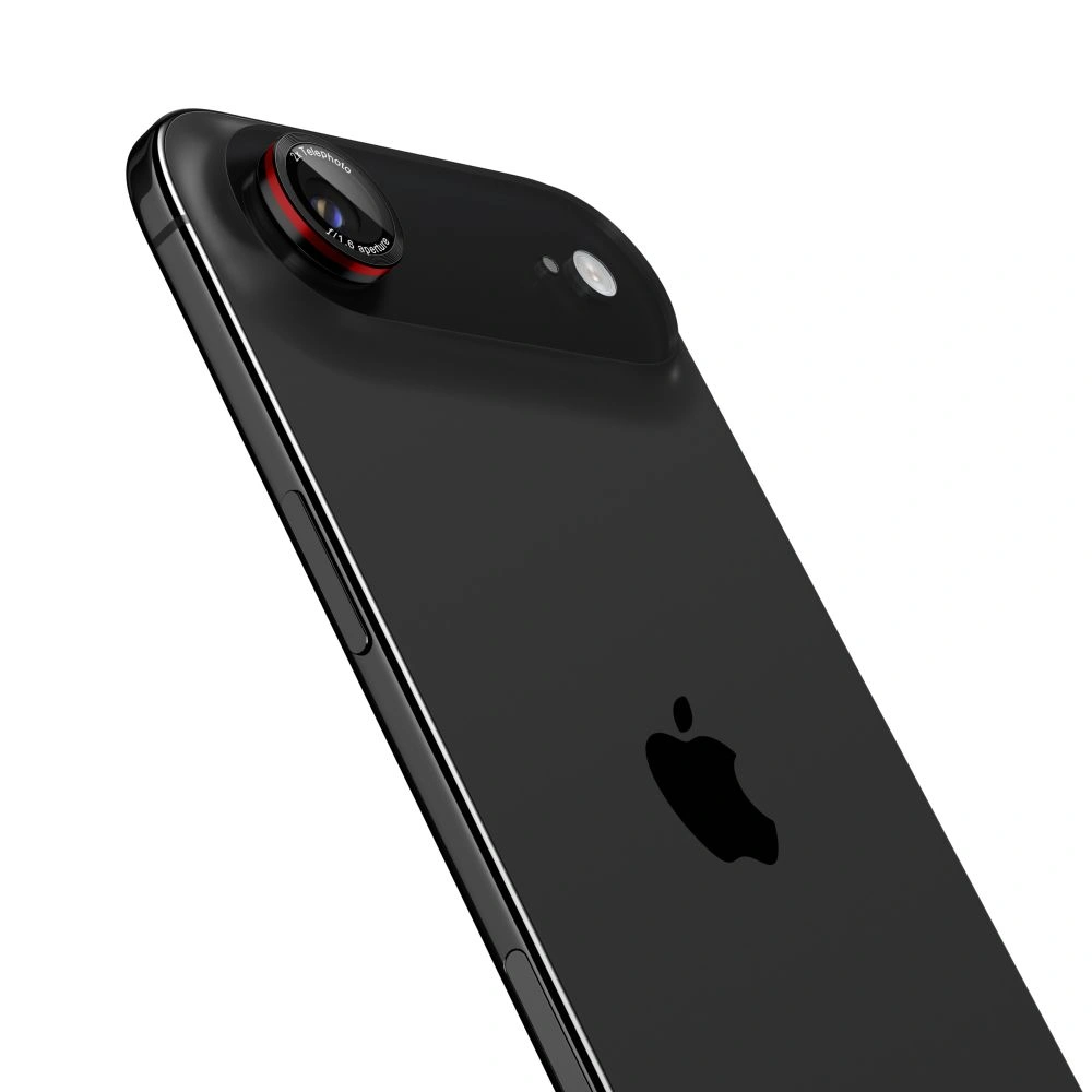 Kryt Spigen Optik Pro L-Series Glas.tr ez Fit Camera Protector Apple iPhone Air Black/red [2 PACK]