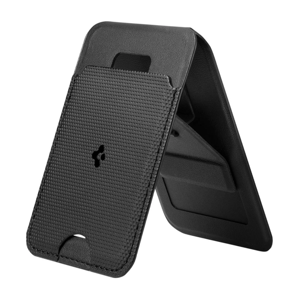 Kryt Spigen S314-1 Slim Fold Tripod MagSafe Universal Magnetic Card Holder Black