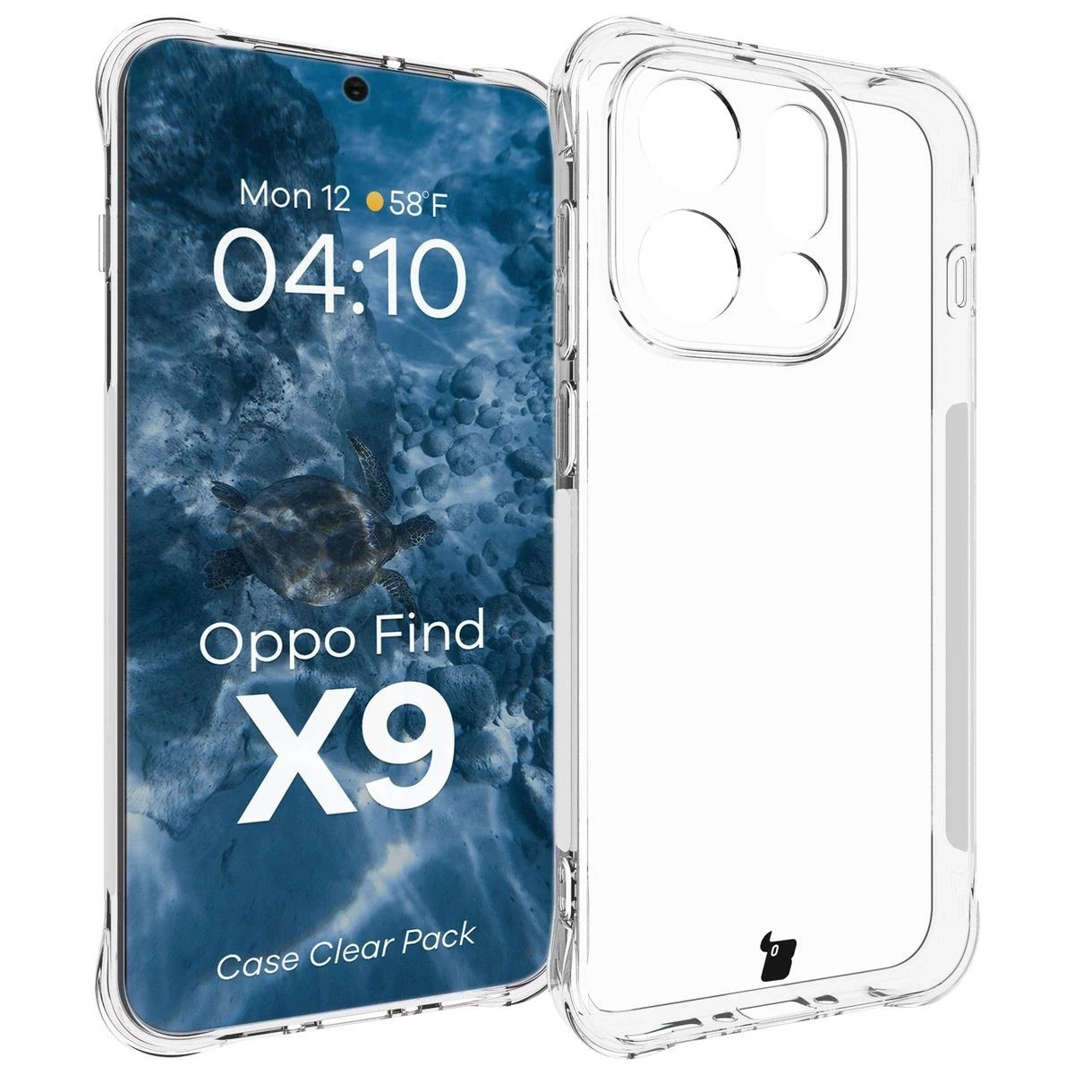 Kryt Bizon Case Clear Pack case + 2x screen film Oppo Find X9