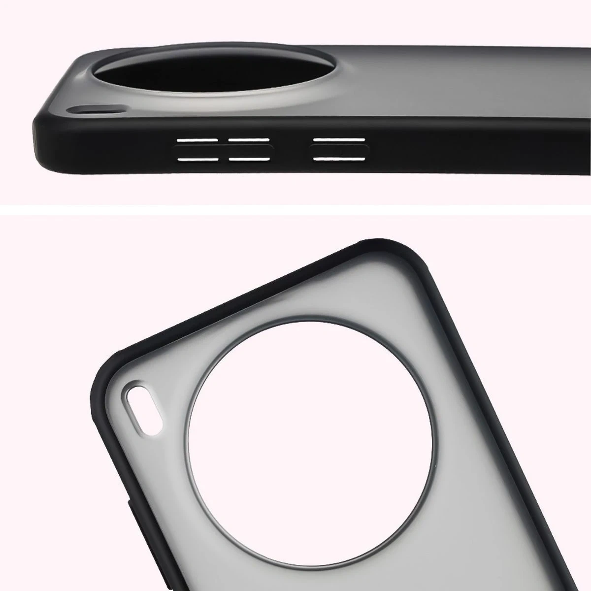 Kryt Bizon Case Angelo Vivo X300 smoked with a black frame