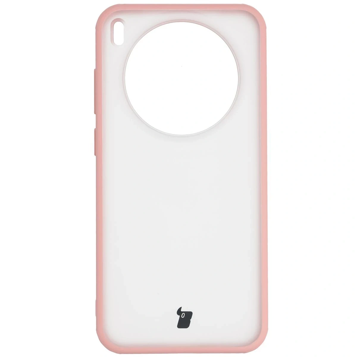 Kryt Bizon Case Angelo Vivo X300 semi-transparent with a light pink frame