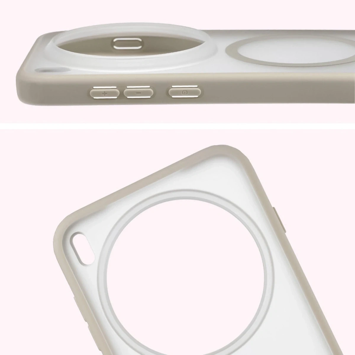 Kryt Bizon Case MatteO Magnetic Vivo X300 Pro smoky beige