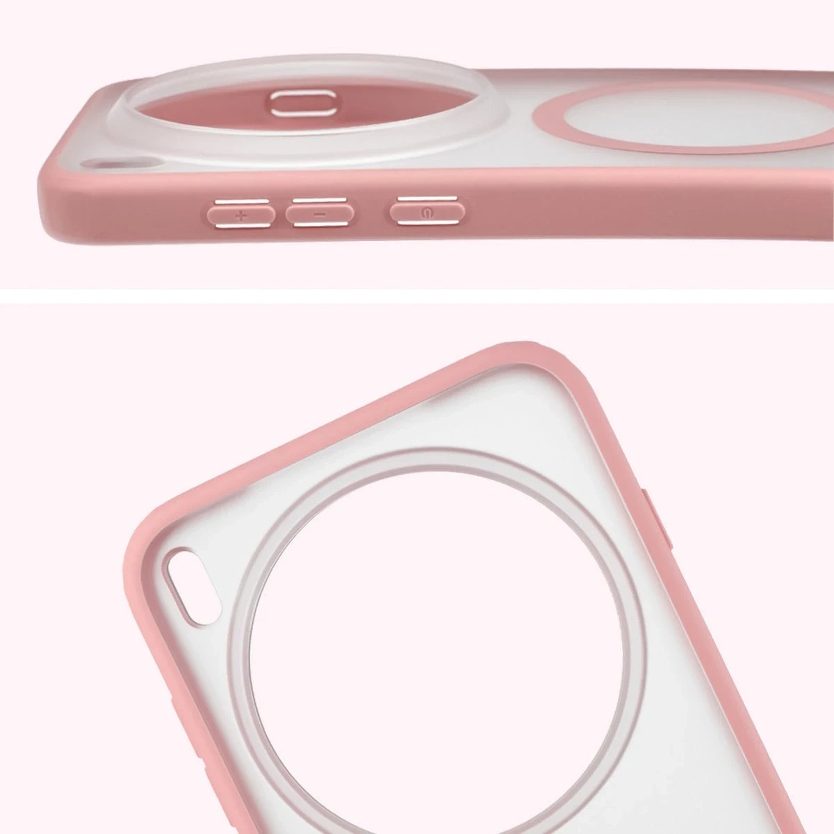 Kryt Bizon Case MatteO Magnetic Vivo X300 Pro smoky light pink