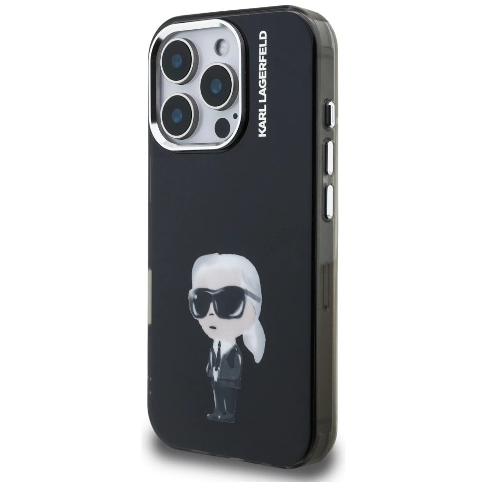 Kryt Karl Lagerfeld IML Aquarelle Karl & Logo MagSafe Apple iPhone 16 Pro Max black