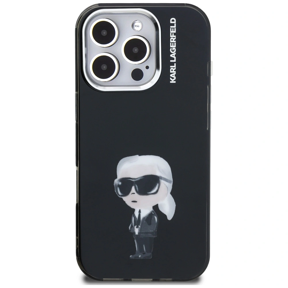 Kryt Karl Lagerfeld IML Aquarelle Karl & Logo MagSafe Apple iPhone 16 Pro Max black