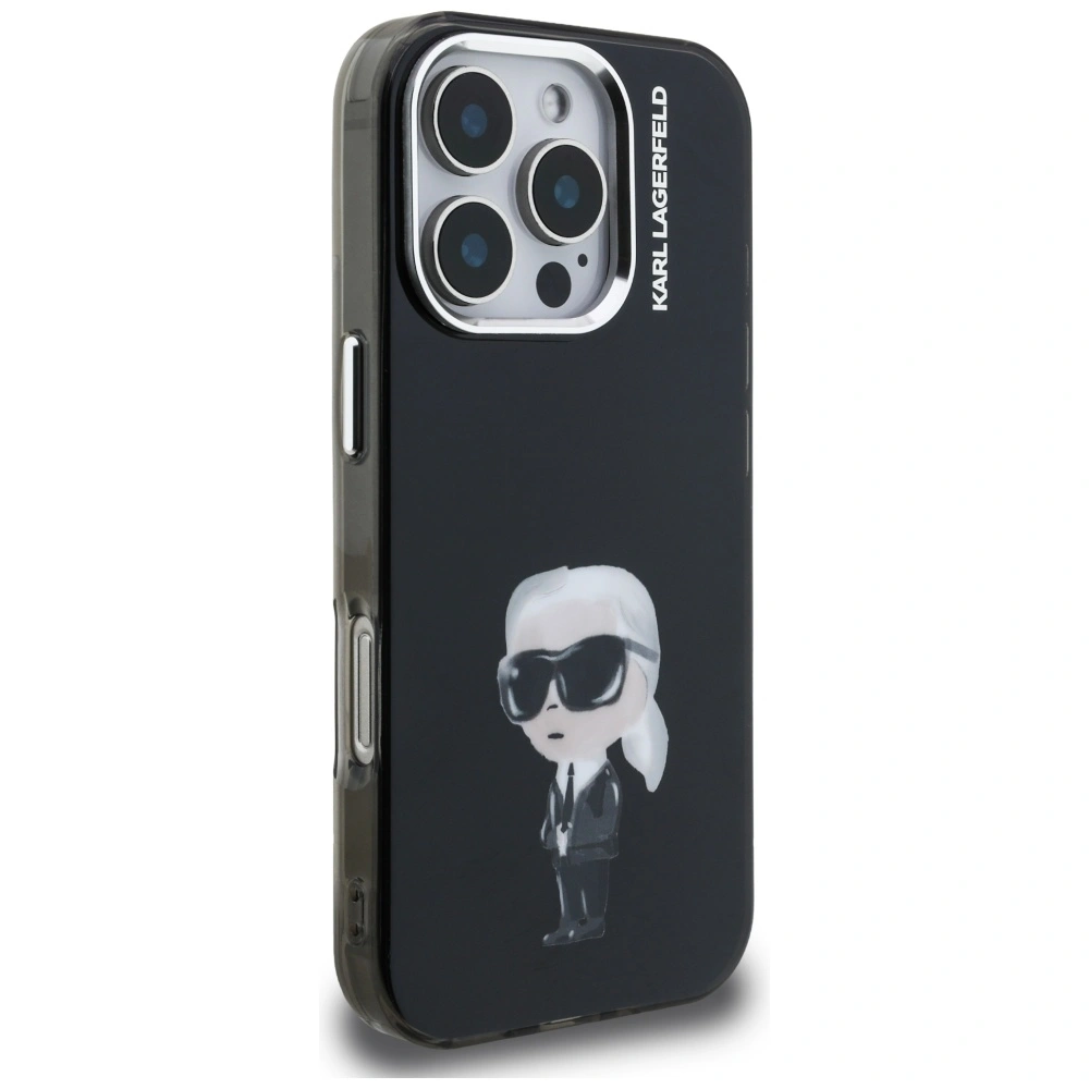 Kryt Karl Lagerfeld IML Aquarelle Karl & Logo MagSafe Apple iPhone 16 Pro Max black