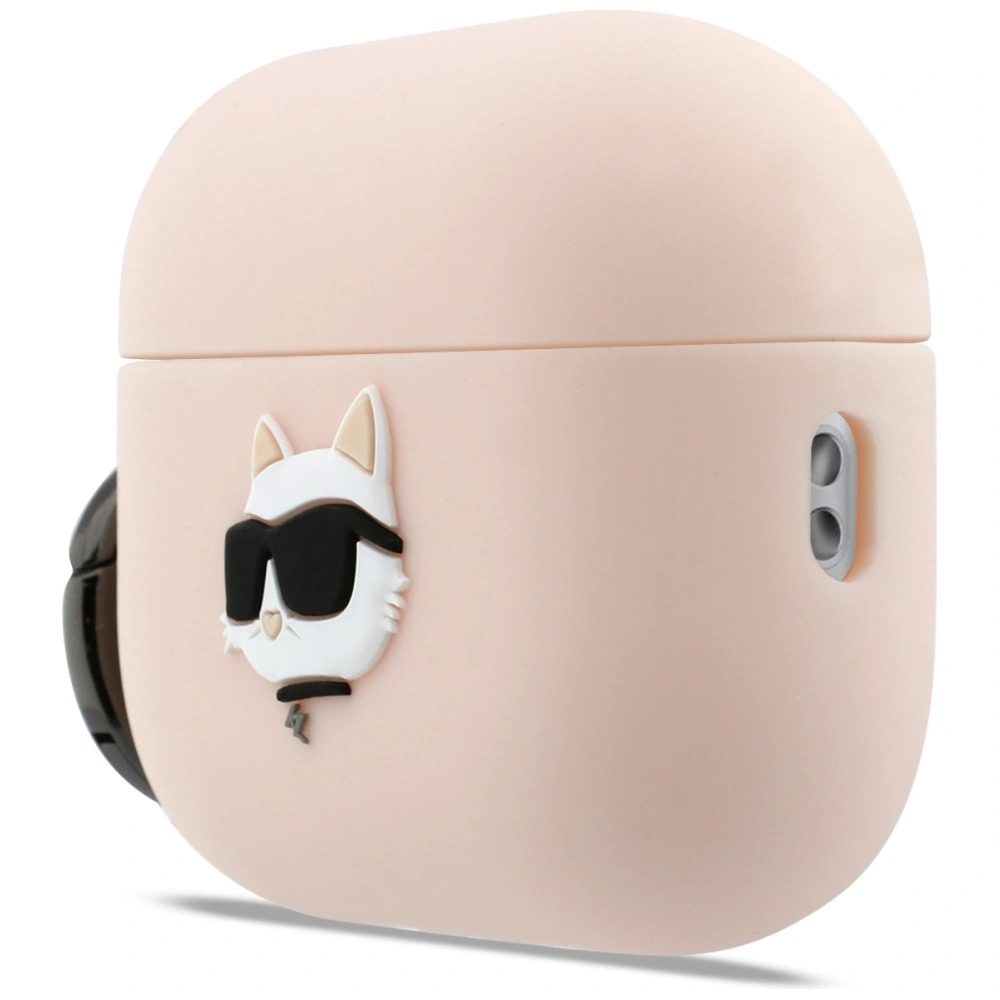 Kryt Karl Lagerfeld Silicone Chaupette Head 3D Apple AirPods Pro 3 pink