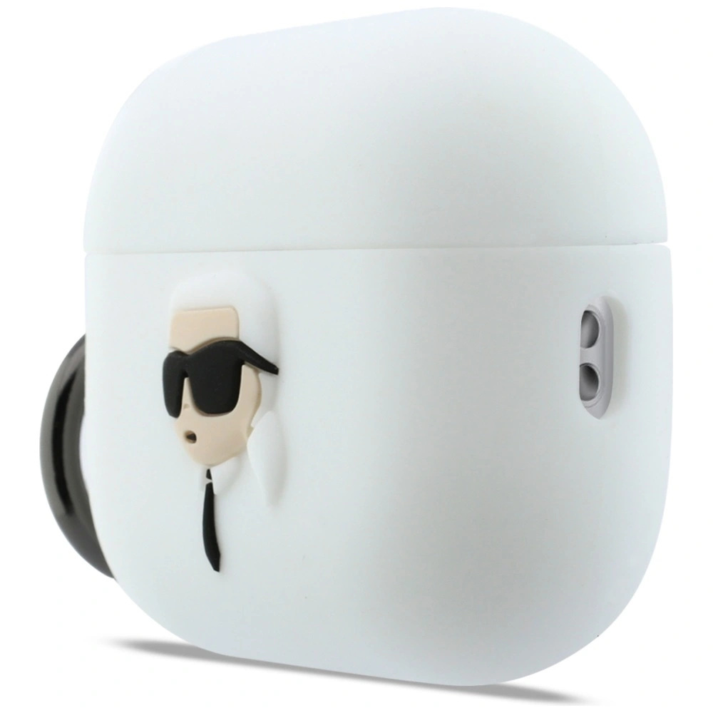 Kryt Karl Lagerfeld Silicone Karl Head 3D Apple AirPods Pro 3 white