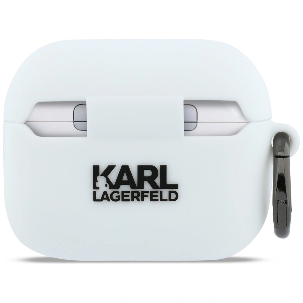 Kryt Karl Lagerfeld Silicone Karl Head 3D Apple AirPods Pro 3 white