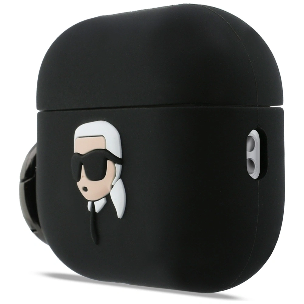 Kryt Karl Lagerfeld Silicone Karl Head 3D Apple AirPods Pro 3 black