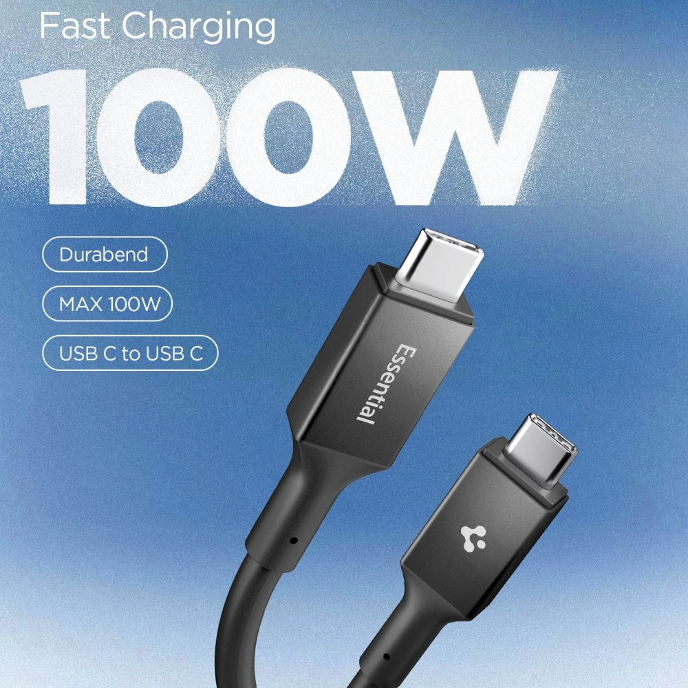 Spigen EB10020CC Essential USB-C Cable 100W 200cm Black