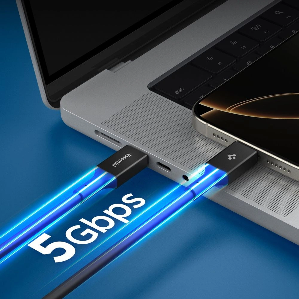 Spigen EB10020CC Essential USB-C Cable 100W 200cm Black