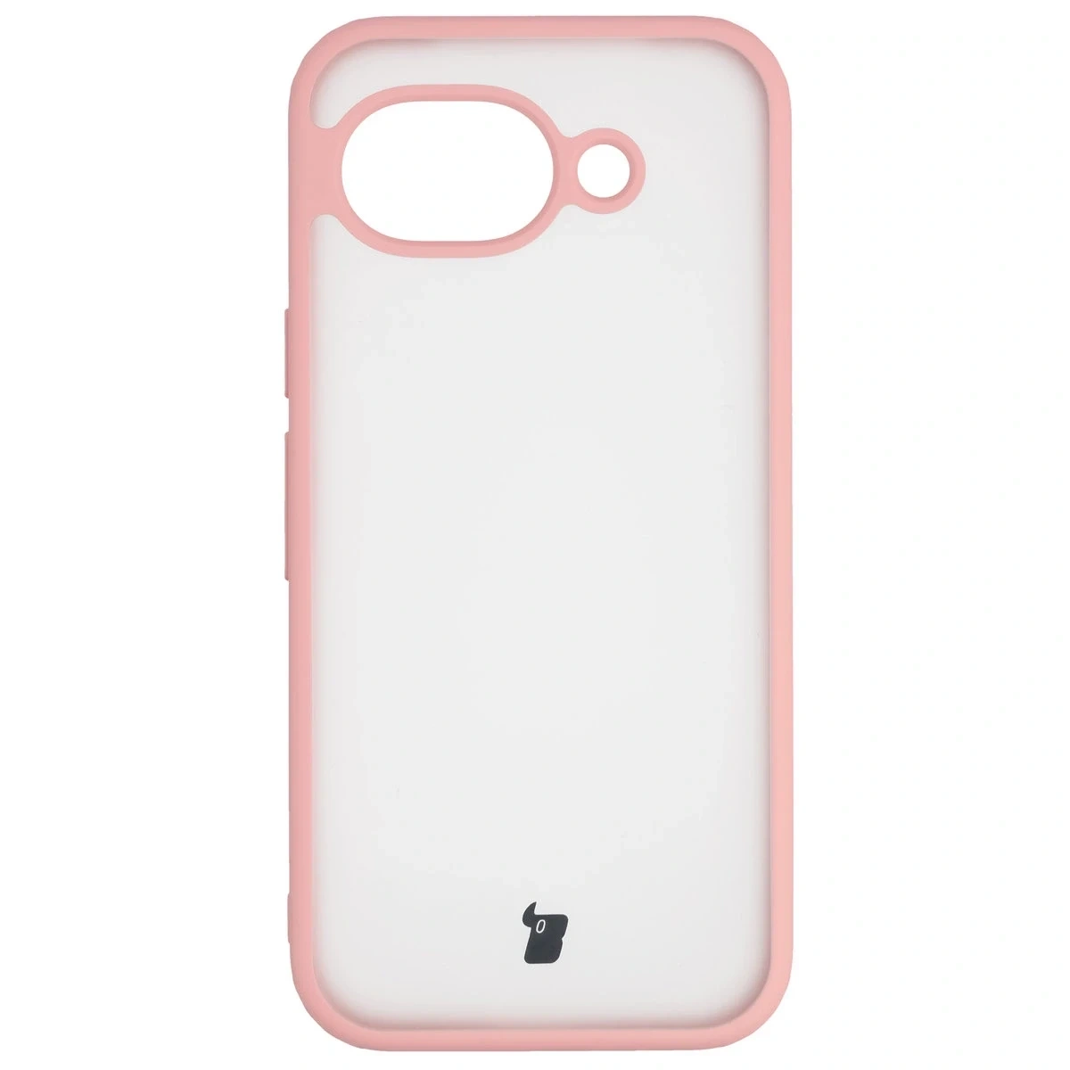 Kryt Bizon Case Angelo Google Pixel 10a semi-transparent with a light pink frame