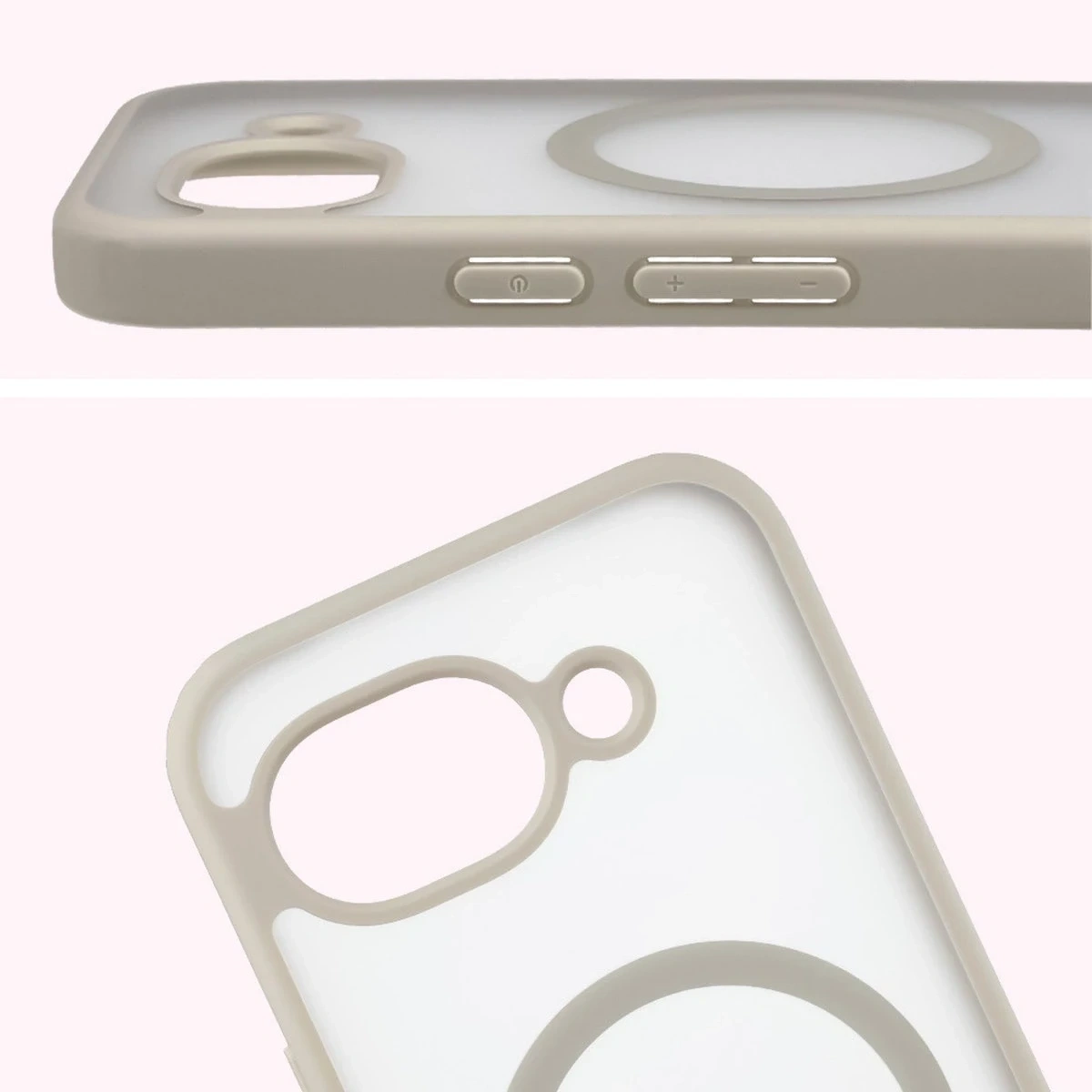 Kryt Bizon Case MatteO Magnetic Google Pixel 10a smoky beige