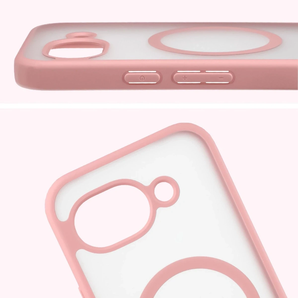 Kryt Bizon Case MatteO Magnetic Google Pixel 10a smoky light pink