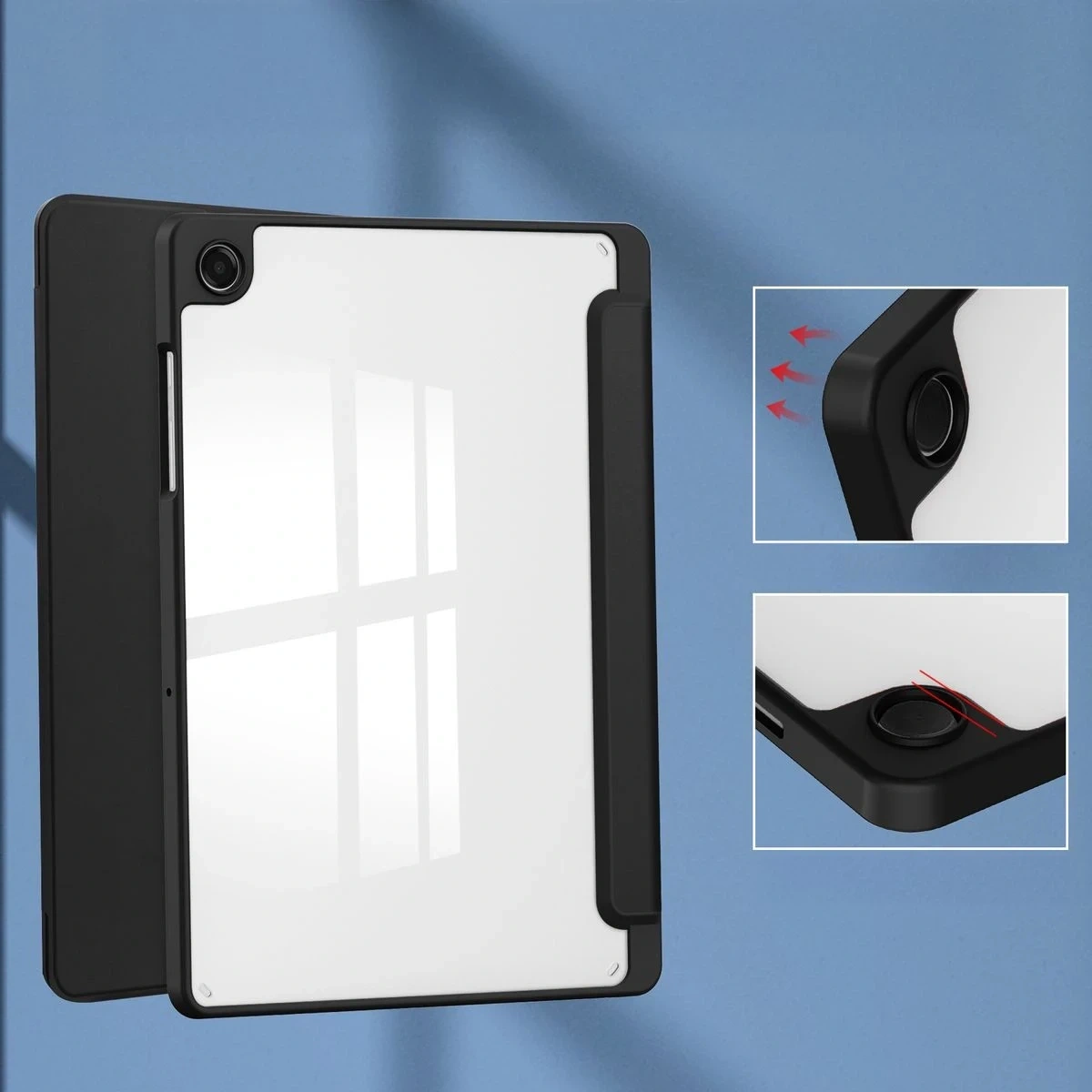 Kryt Bizon Case Tab Clear Matt Samsung Galaxy Tab A11+ Plus / A9+ Plus black