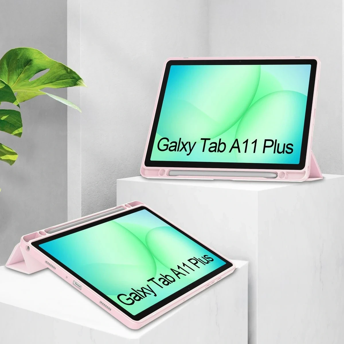 Kryt Bizon Case Tab Clear Matt Samsung Galaxy Tab A11+ Plus / A9+ Plus pink