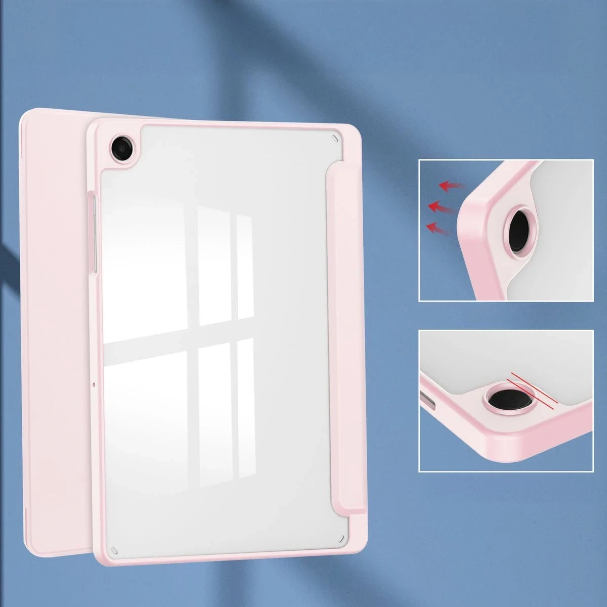 Kryt Bizon Case Tab Clear Matt Samsung Galaxy Tab A11+ Plus / A9+ Plus pink