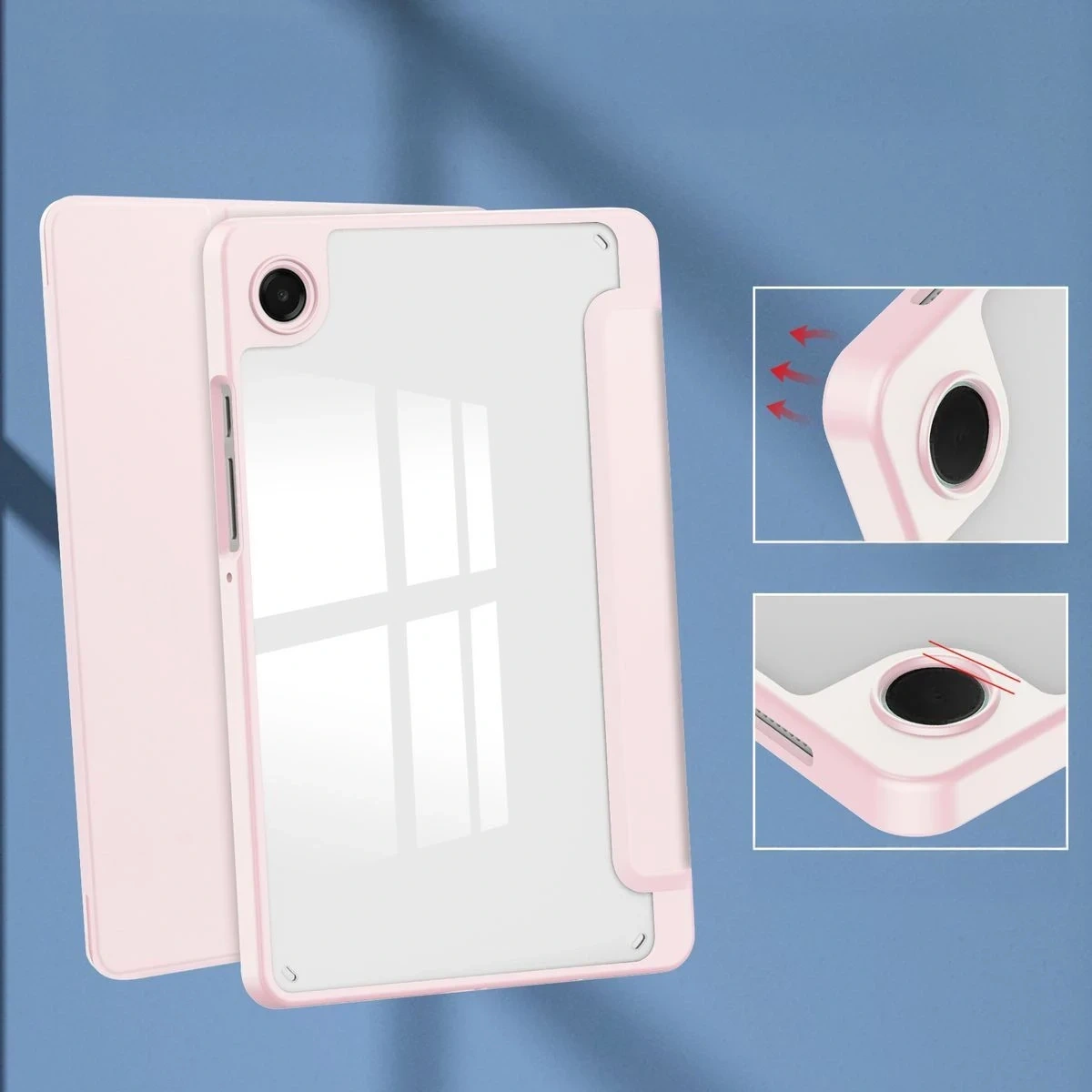 Kryt Bizon Case Tab Clear Matt Samsung Galaxy Tab A11 / A9 pink