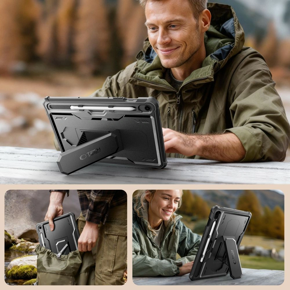 Kryt Tech-Protect Kevlar Pro Samsung Galaxy Tab S9 11.0 / S10 Fe / S10 Lite 10.9 X710 / X716b / X520 / X526 / X400 / X406b Black