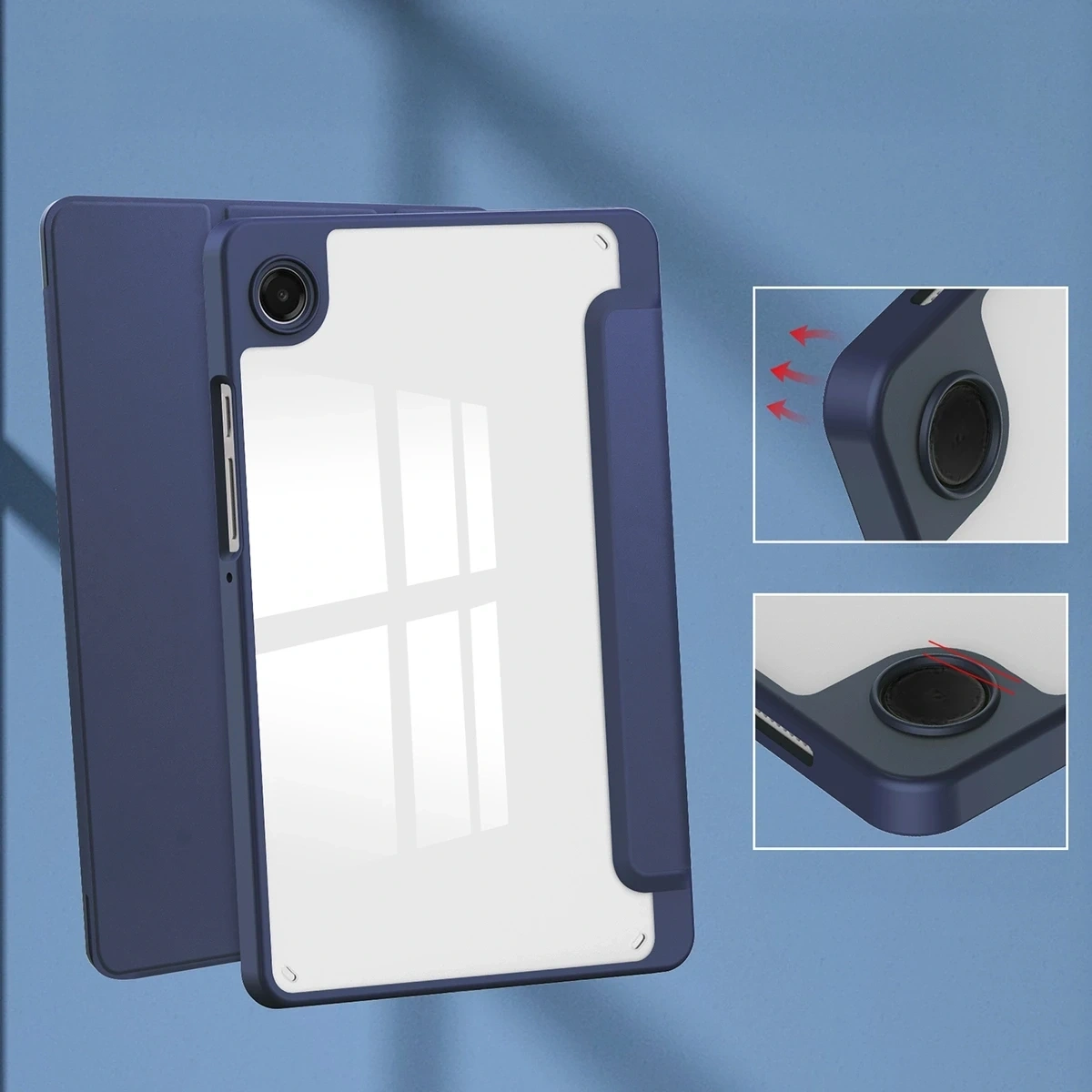 Kryt Bizon Case Tab Clear Matt Samsung Galaxy Tab A11 / A9 navy blue