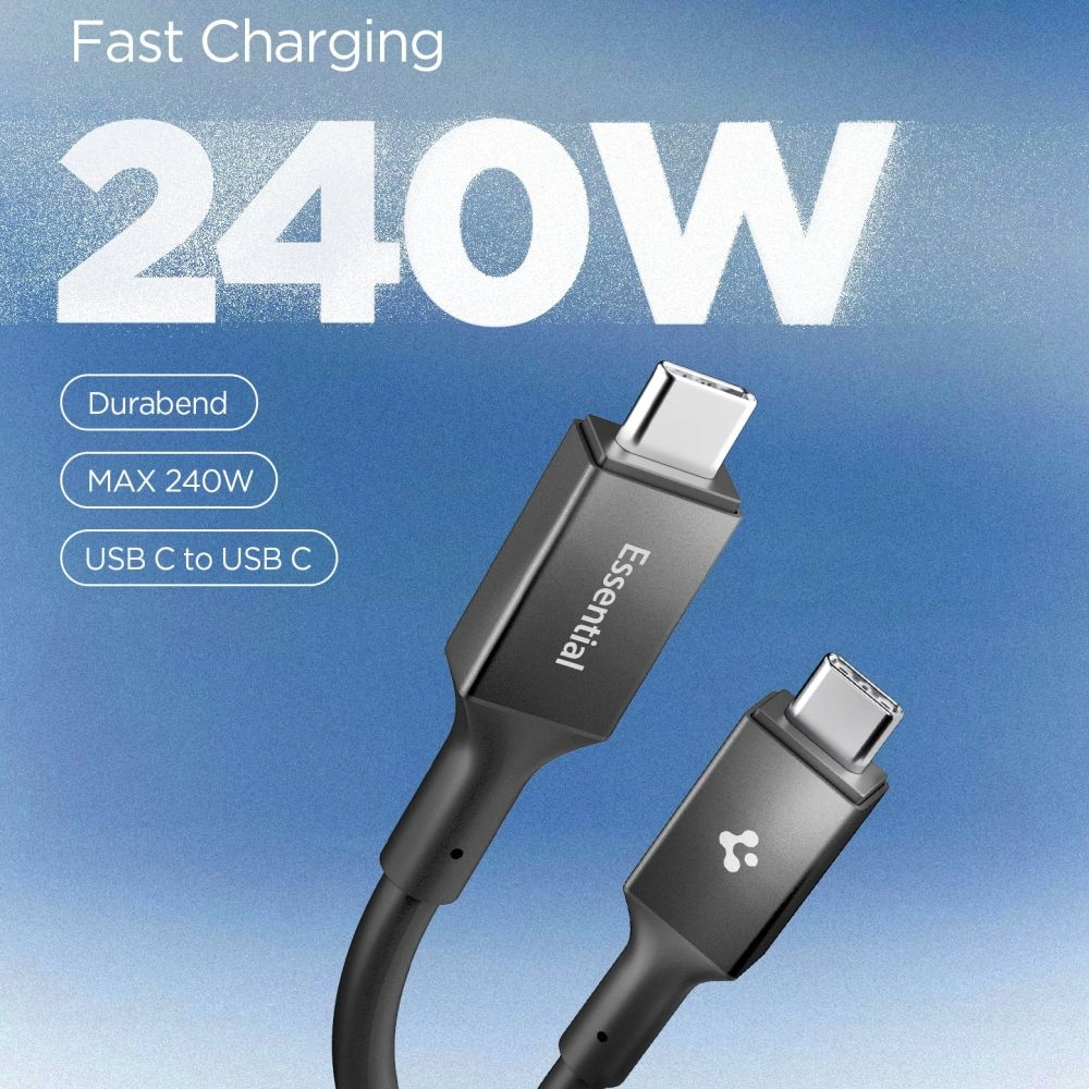 Spigen EB24012CC Essential USB-C Cable 240W 120cm Black