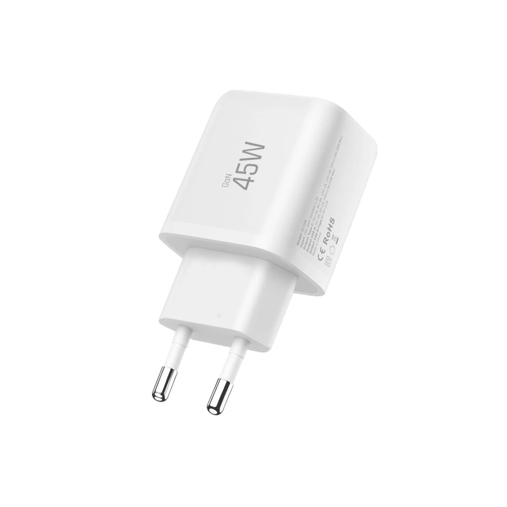 Síťová nabíječka Tech-Protect NCA45W-GAN USB-A, USB-C Network Charger PD 45W / QC3.0 White