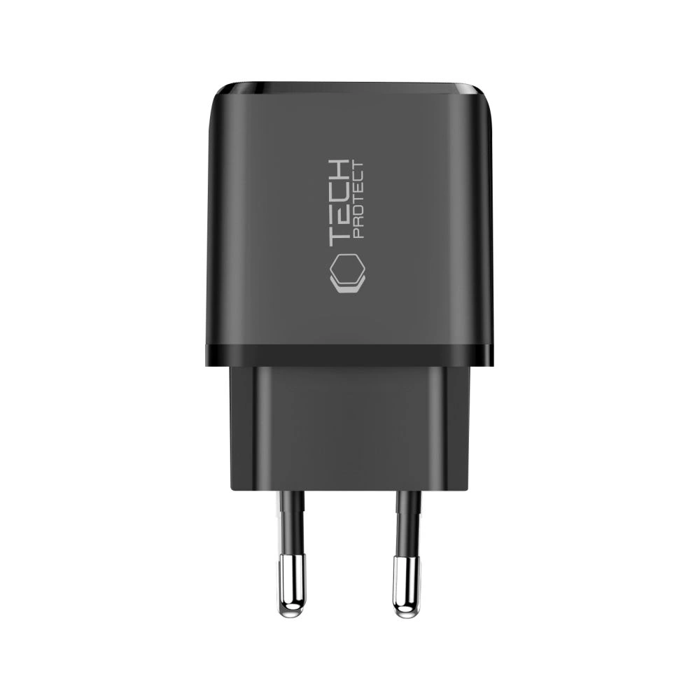 Síťová nabíječka Tech-Protect NCA45W-GAN USB-A, USB-C Network Charger PD 45W / QC3.0 Black
