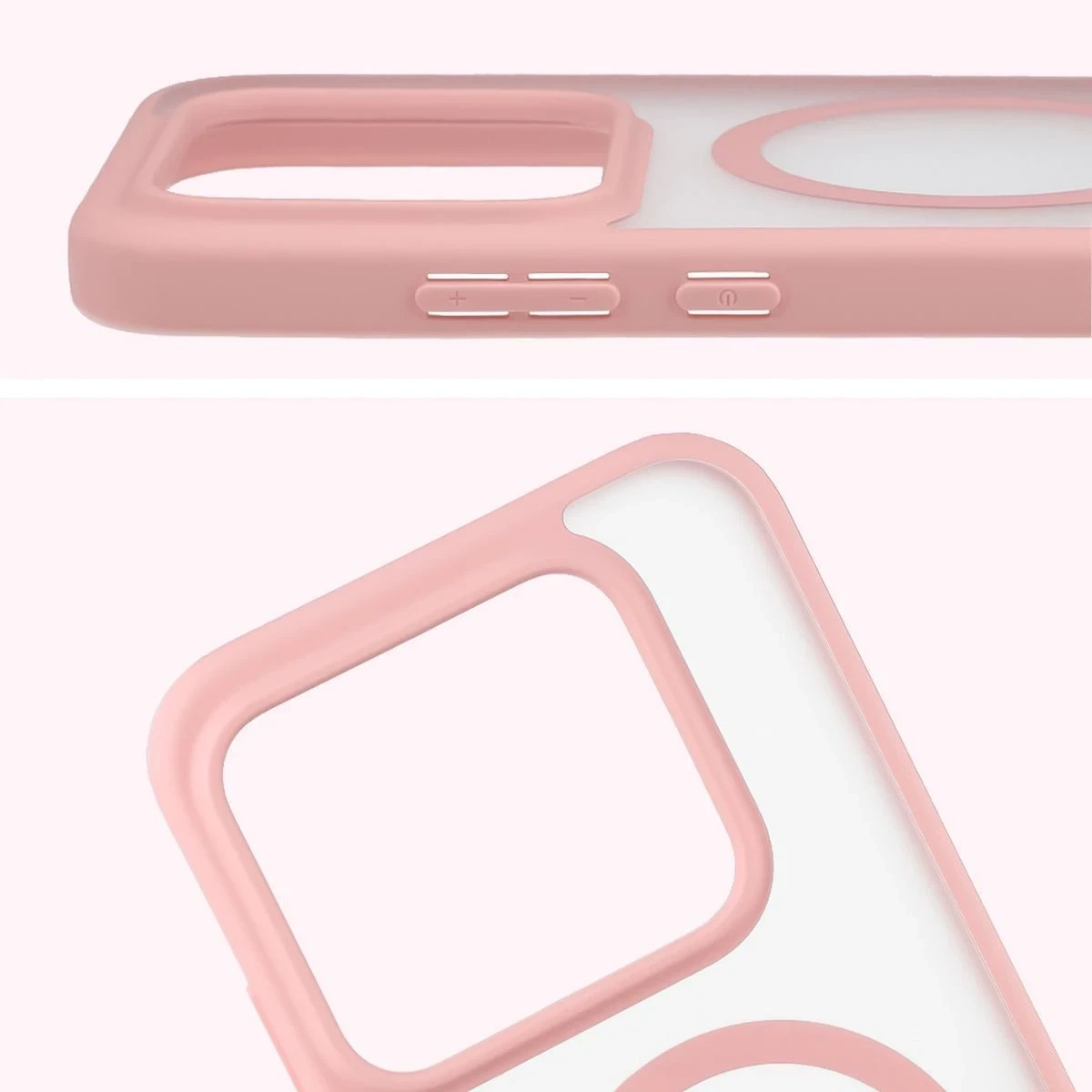 Kryt Bizon Case MatteO Magnetic Realme GT 8 Pro smoky light pink
