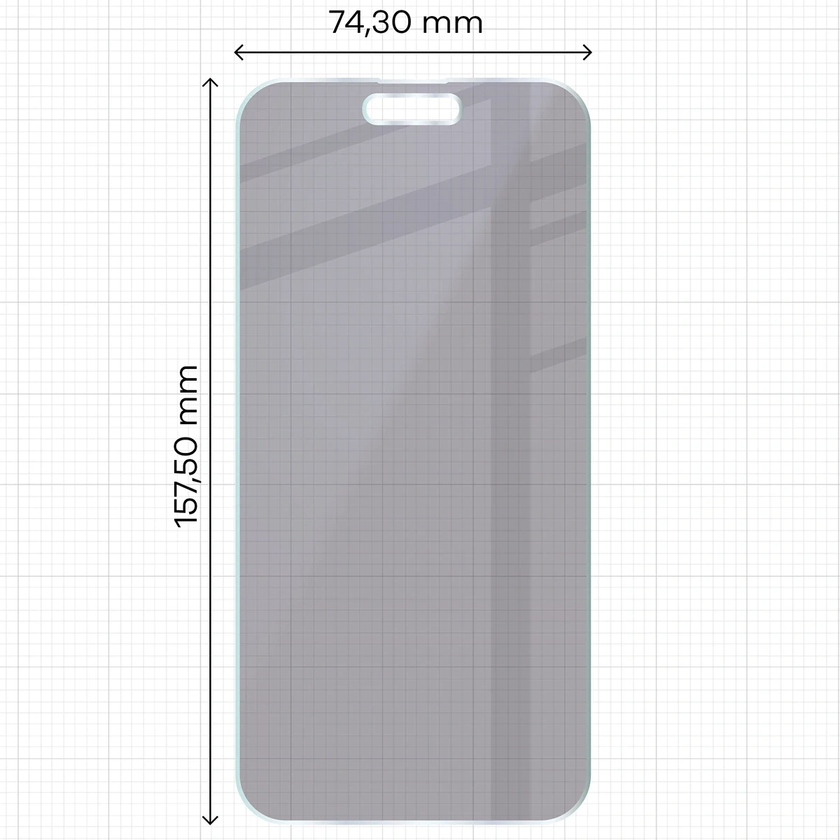 Ochranné sklo Bizon Glass Mule Shadow Apple iPhone 15 Plus matte