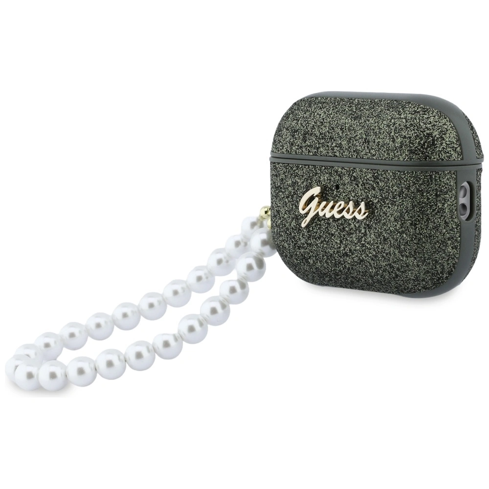 Kryt Guess Glitter Pearl Strap Apple AirPods Pro 3 khaki