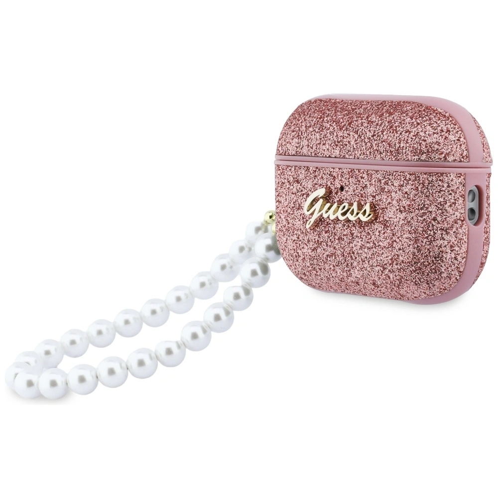 Kryt Guess Glitter Pearl Strap Apple AirPods Pro 3 pink
