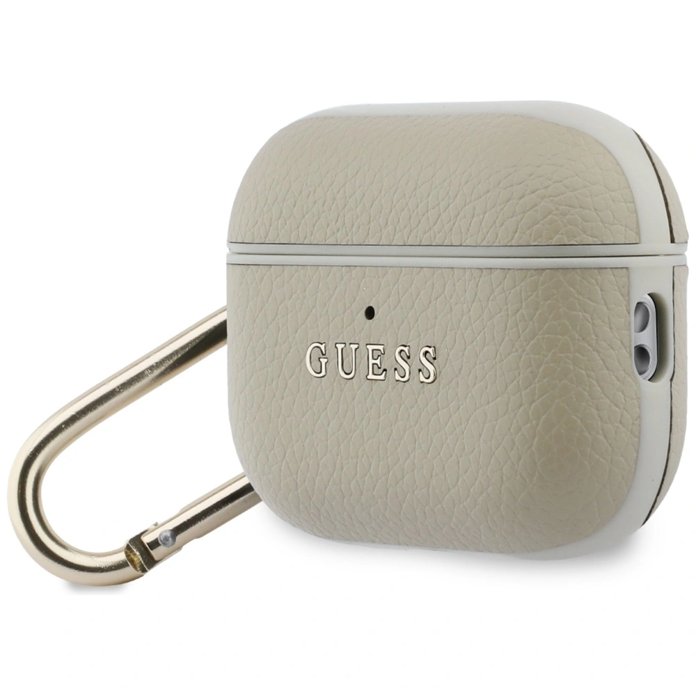 Kryt Guess Grained Classic Logo Hook Apple AirPods Pro 3 gold