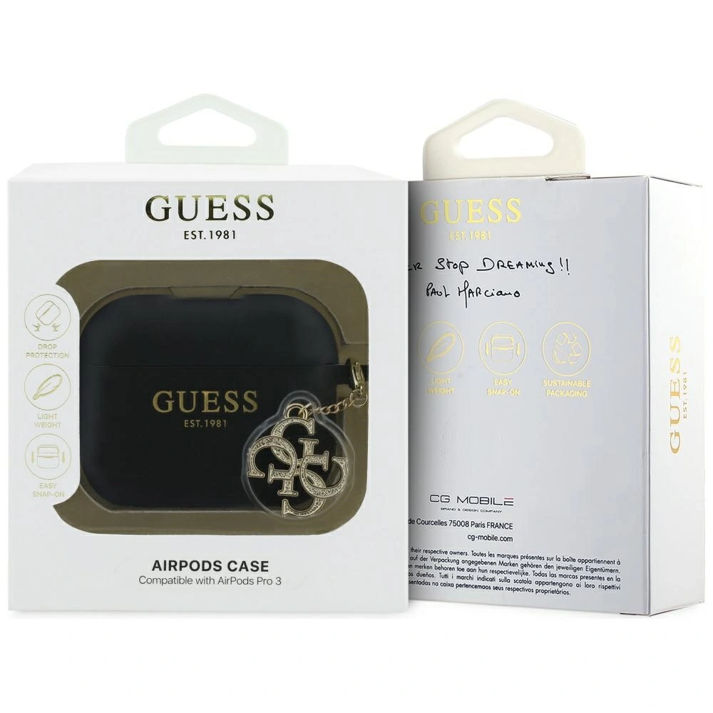 Kryt Guess Silicone 4G Charm Apple AirPods Pro 3 black