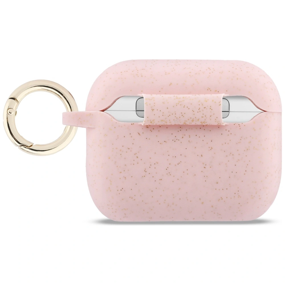 Kryt Guess Silicone Glitter Ring Apple AirPods Pro 3 pink