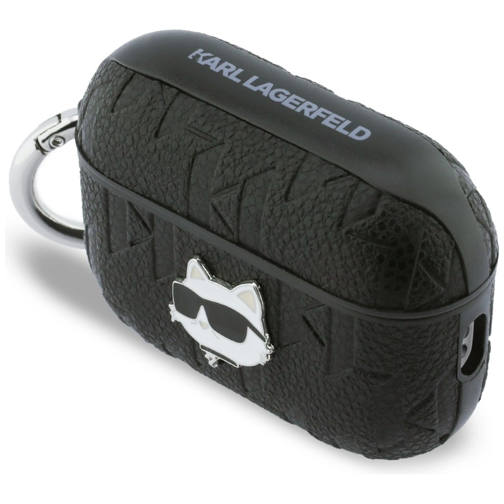 Kryt Karl Lagerfeld Monogram Choupette Head Apple AirPods Pro 3 black