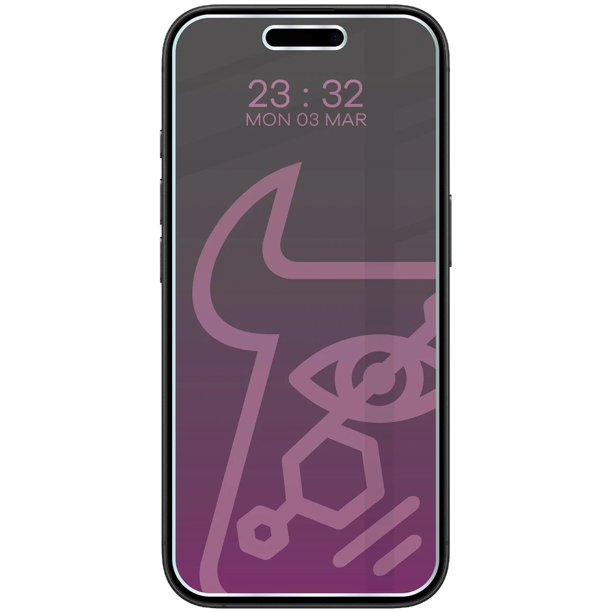 Kryt Prywatyzujące szkło hybrydowe Bizon Glass Mule Shadow do iPhone 16 Plus, matowe